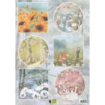 EWK1291 A4 one side paper -Marianne Design - SPRING WISHES - SWANS
