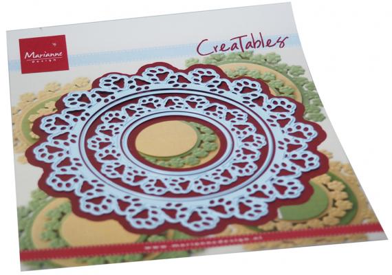 LR0754 Metal Die Marianne Design - Creatable - Paw Prints Circle