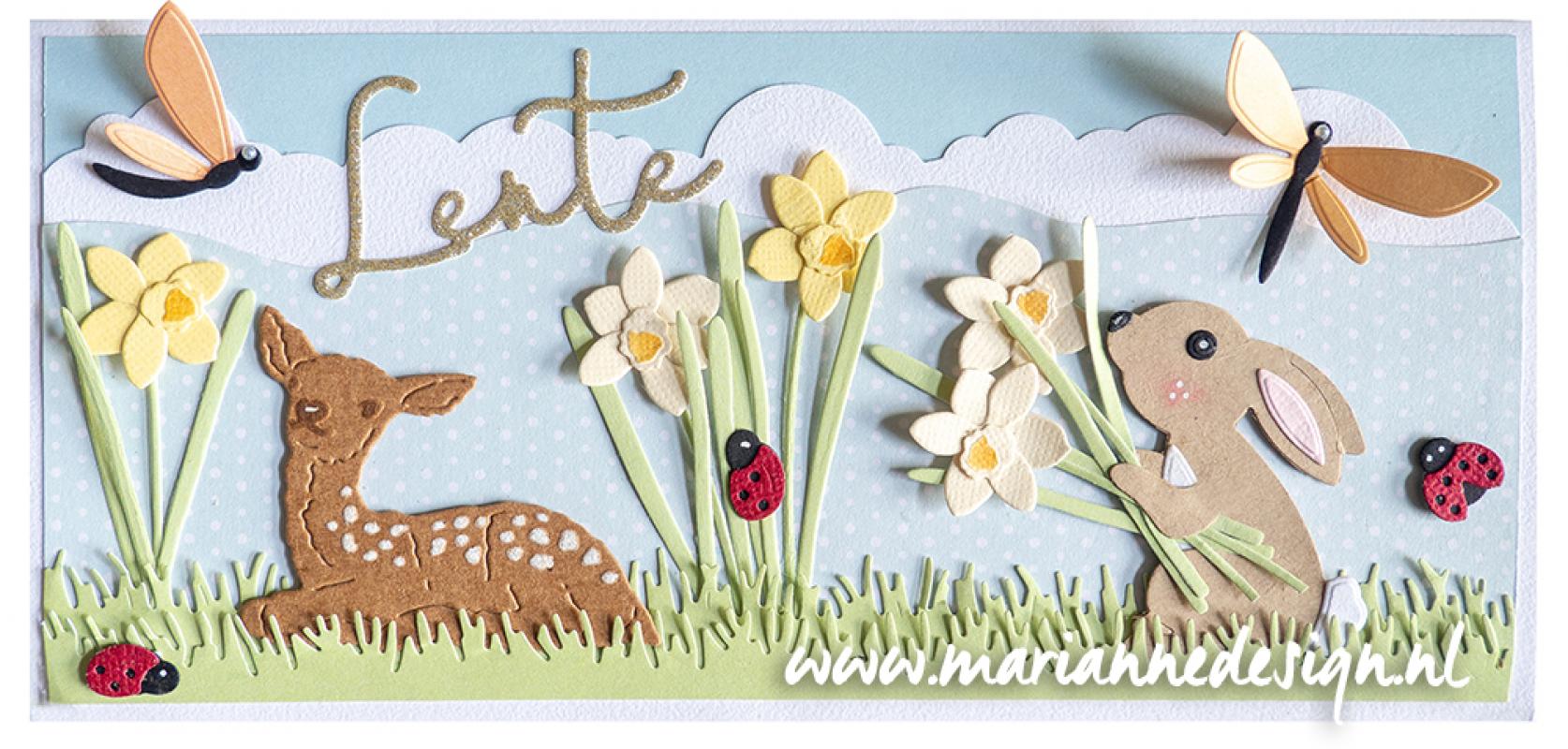 CR1583 Metal Die Marianne Design - CrafTables - Slimline Grass-horizons-clouds