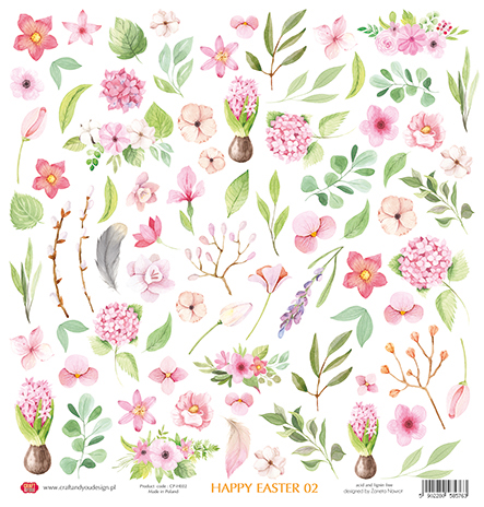 CP-HE02 One-sided paper-elements-Craft & You Design 30.5x30.5 Happy Easter 02