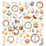 CP-HE03 One-sided paper-elements-Craft & You Design 30.5x30.5 Happy Easter 03