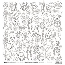 CP-HE04 Watercolor paper-Craft & You Design 30.5x30.5 Happy Easter 04
