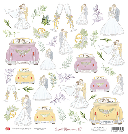 CP-SM07 One-sided paper-elements-Craft & You Design 30.5x30.5 Sweet Memories 07