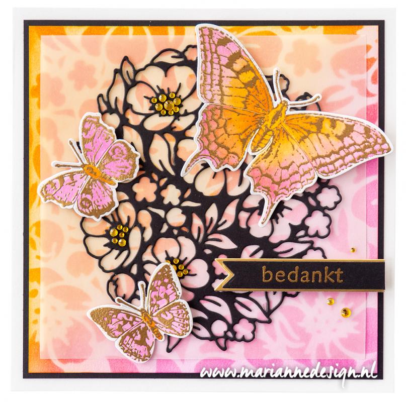 CR1586 Metal Die Marianne Design - CrafTables - ART TEXTURE XL FLORAL