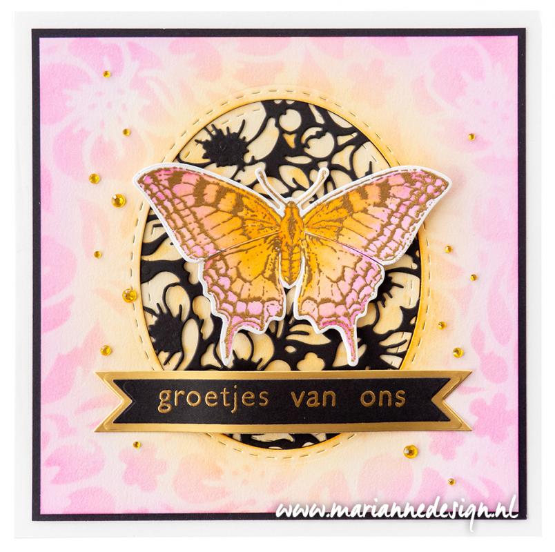CR1586 Metal Die Marianne Design - CrafTables - ART TEXTURE XL FLORAL
