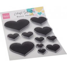 CS1093 COLORFUL SILHOUETTES - BASIC HEARTS