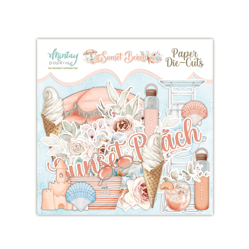 MT-SBC-LSC Sunset Beach MINTAY PAPERS - die cuts