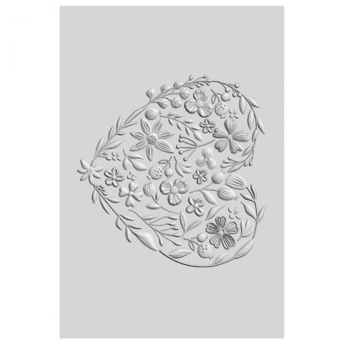 665743 Sizzix • 3-D impresslits embossing folder Floral heart