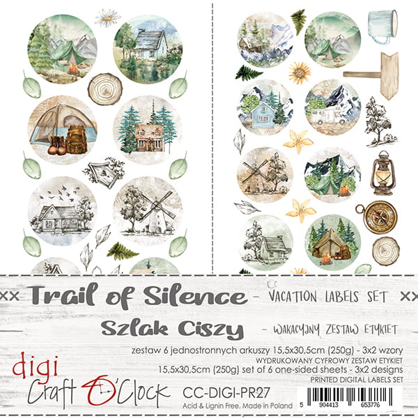 CC-DIGI-PR27 ZESTAW ETYKIET - 27 - TRAIL OF SILENCE