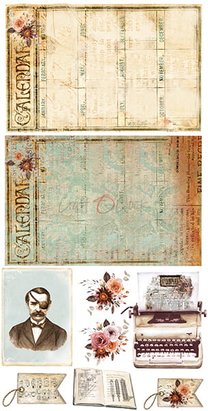 CC-MM17-WFR-10 WINGS OF FREEDOM - JUNK JOURNAL SET