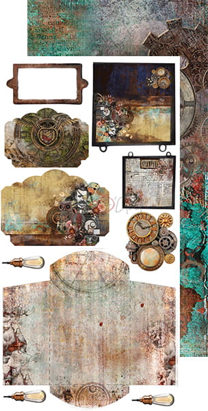 CC-MM17-WFR-10 WINGS OF FREEDOM - JUNK JOURNAL SET