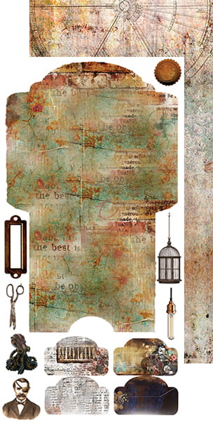 CC-MM17-WFR-10 WINGS OF FREEDOM - JUNK JOURNAL SET