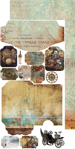 CC-MM17-WFR-10 WINGS OF FREEDOM - JUNK JOURNAL SET