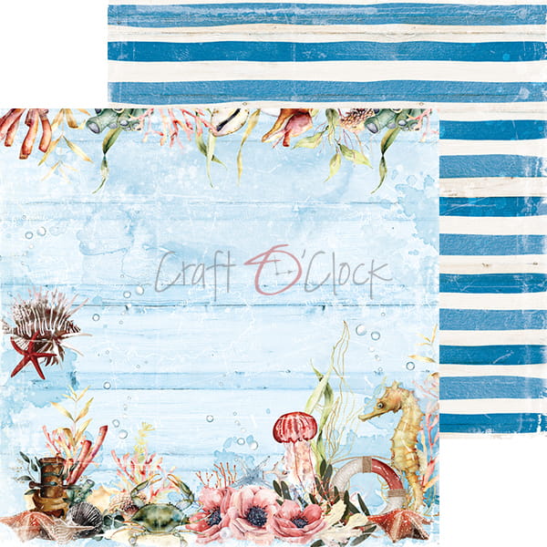 CC-C47-SG-00 SEASIDE GREETINGS - A SET OF PAPERS 30,5x30,5cm