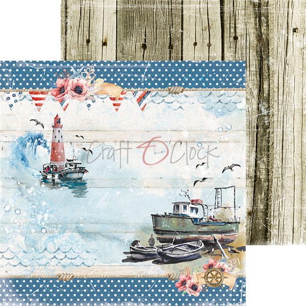 CC-C47-SG-00 SEASIDE GREETINGS - A SET OF PAPERS 30,5x30,5cm