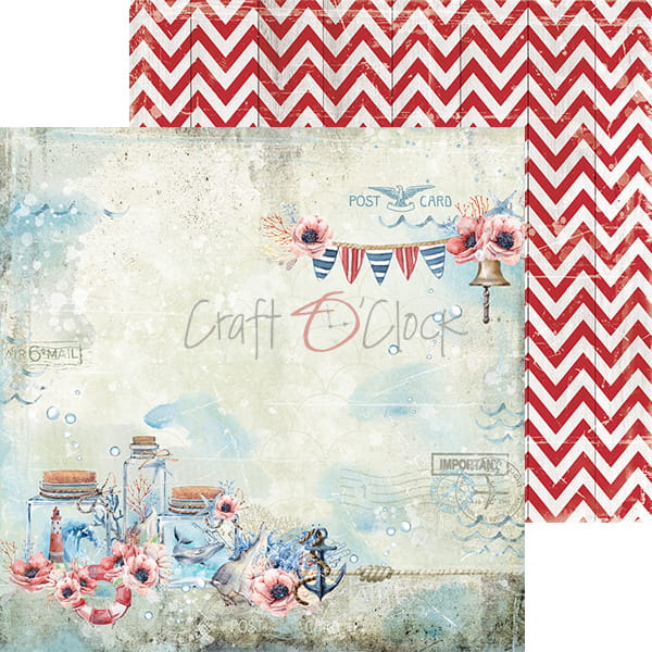 CC-C47-SG-00 SEASIDE GREETINGS - A SET OF PAPERS 30,5x30,5cm