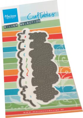 CR1592 Metal Die Marianne Design - Craftable - Stitching border Seashells