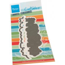 CR1592 Metal Die Marianne Design - Craftable - Stitching border Seashells