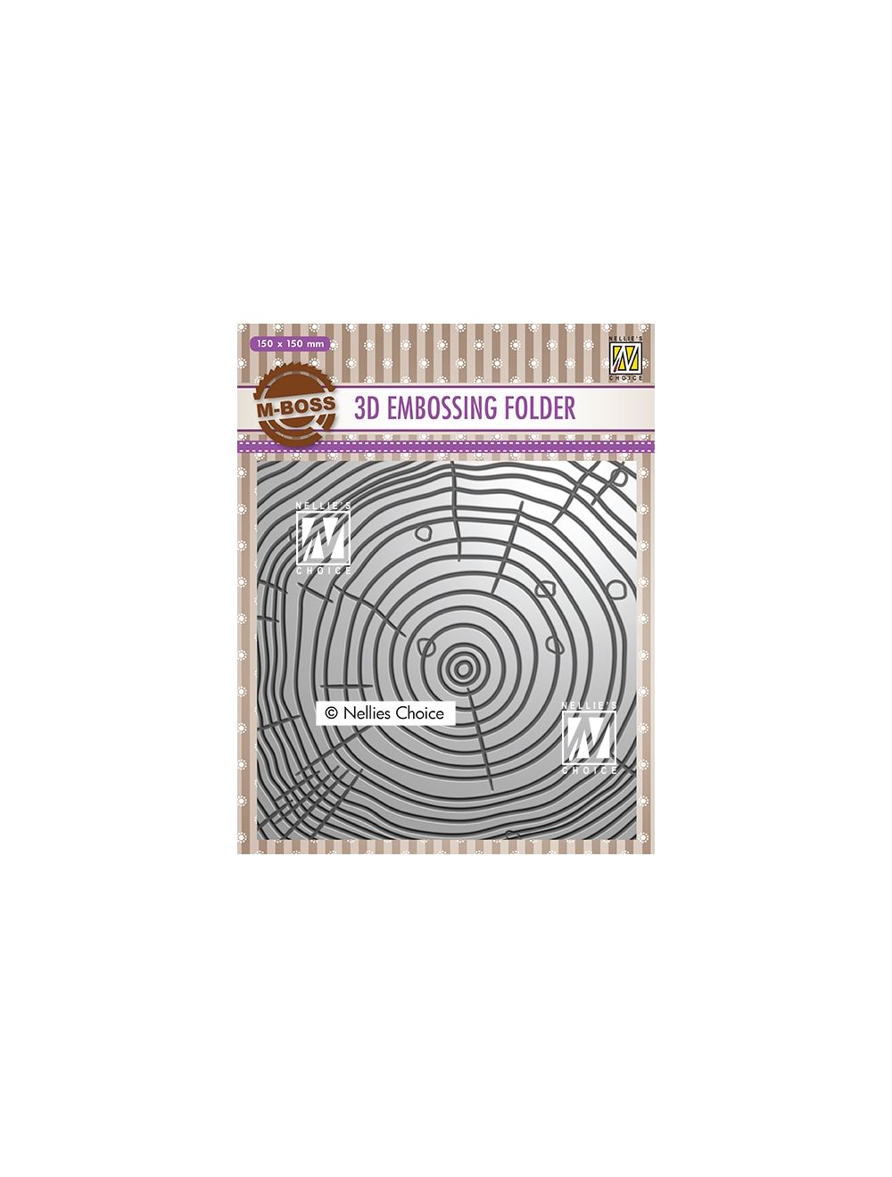 EF3D022 3D Embossing folder wood "growth rings"