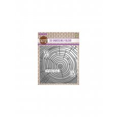 EF3D022 3D Embossing folder wood "growth rings"