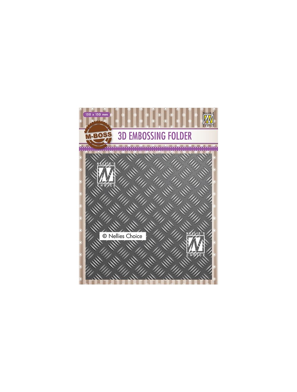 EF3D024 3D Embossing folders square frame "stripe pattern-1"