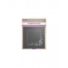 EF3D041 3D Embossing folders square frame "blossom"