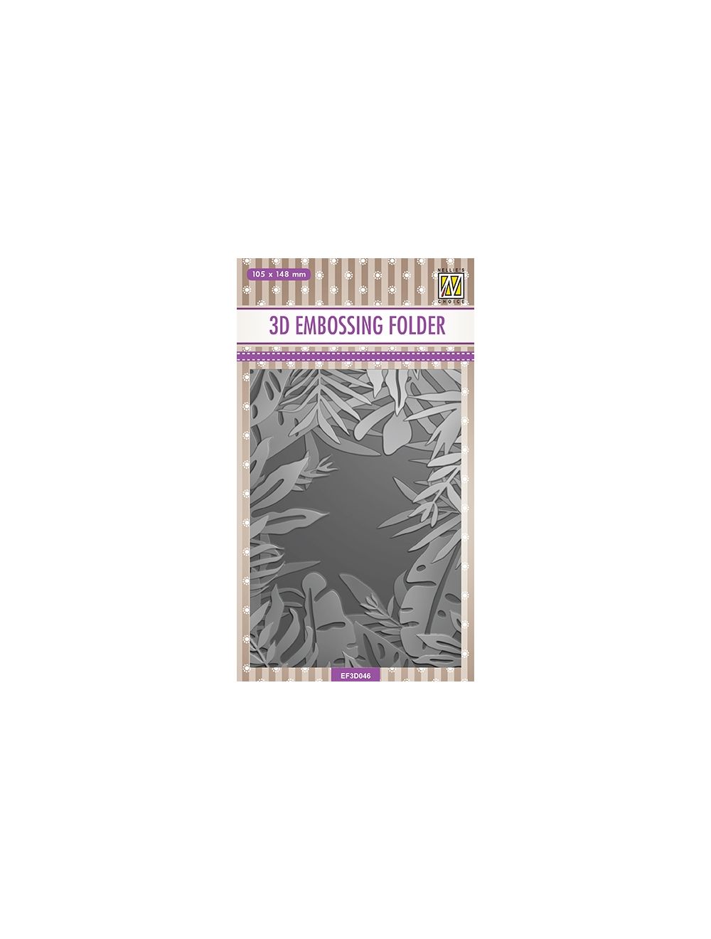 EF3D046 3D Embossing folder "frame of tropical leaves"