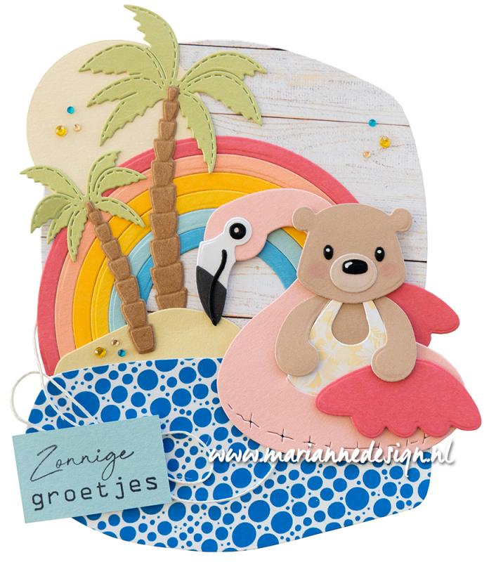 COL1512 Metal Die Marianne Design - Collectables - Flamingo Float by Marleen