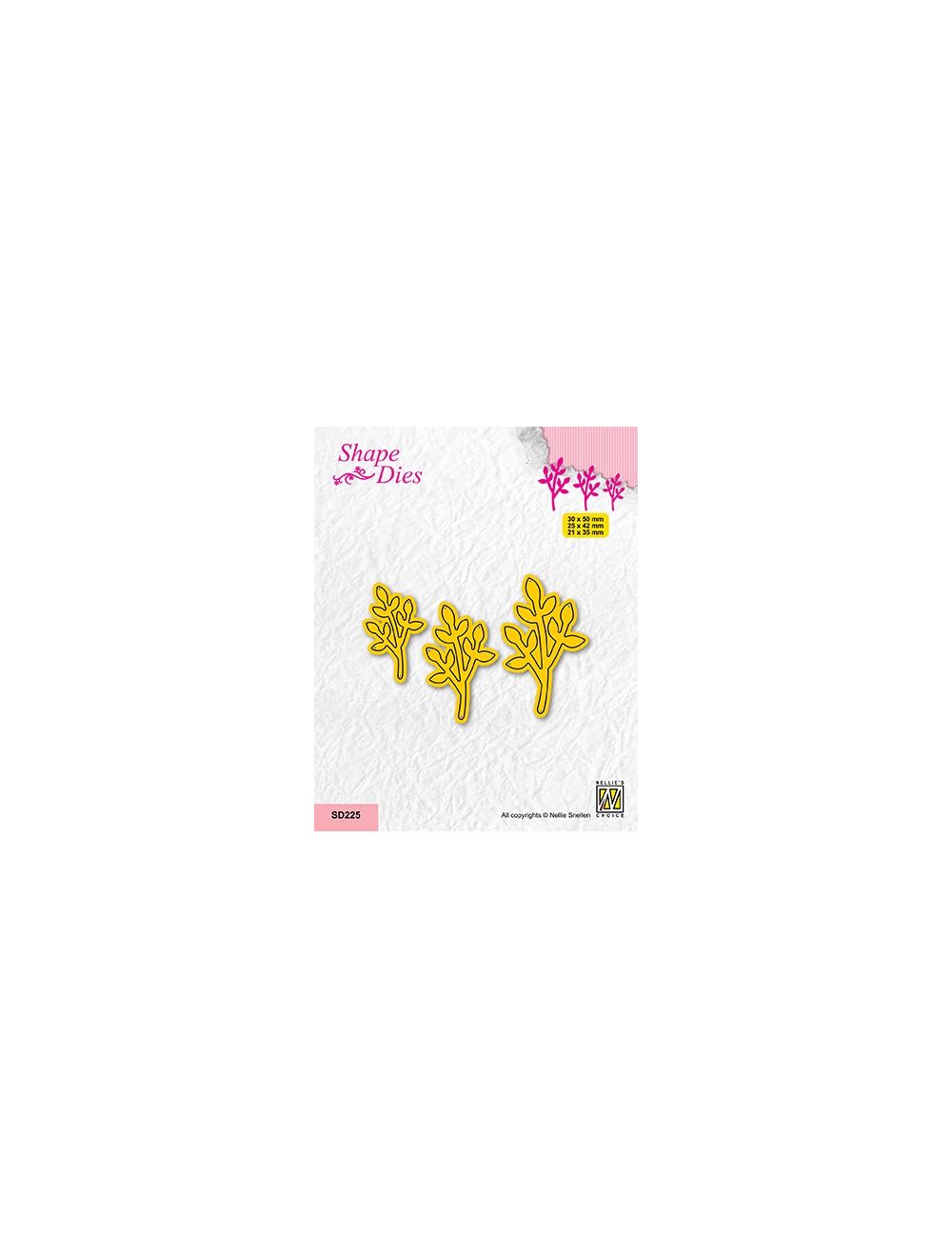 SD225 Shape Dies - "set of 3 branches-4"