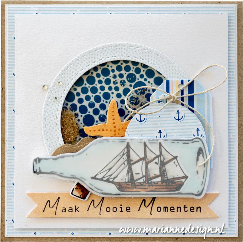 TC0896 Tiny's Message in a bottle stamp and die