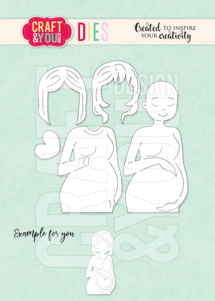 CW181 Cutting Die - Pregnant Woman - Craft&You Design