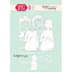 CW181 Cutting Die - Pregnant Woman - Craft&You Design