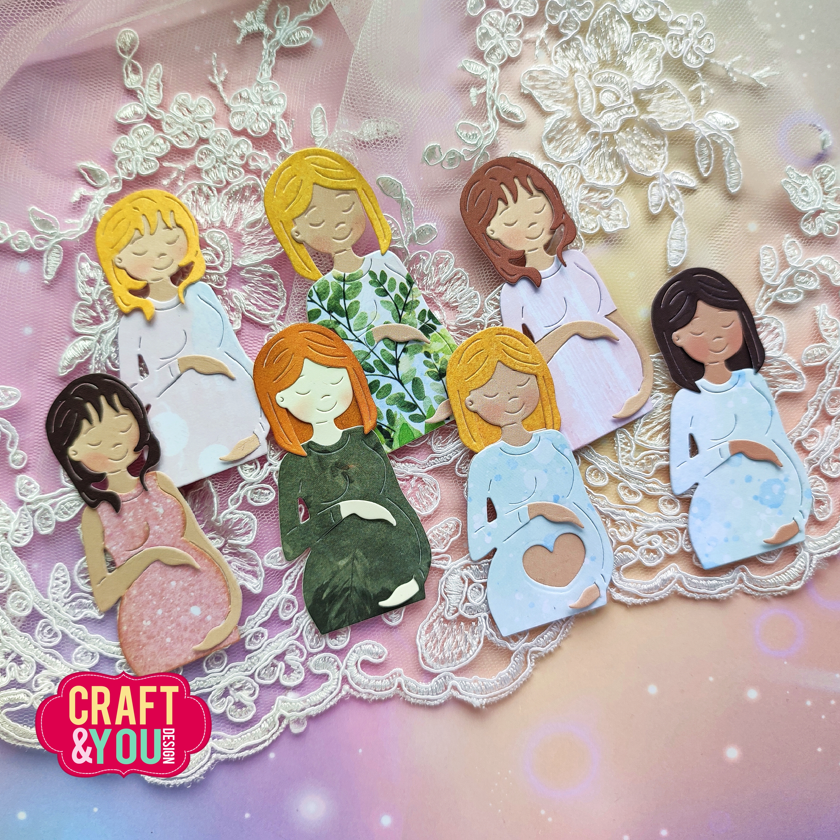 CW181 Cutting Die - Pregnant Woman - Craft&You Design