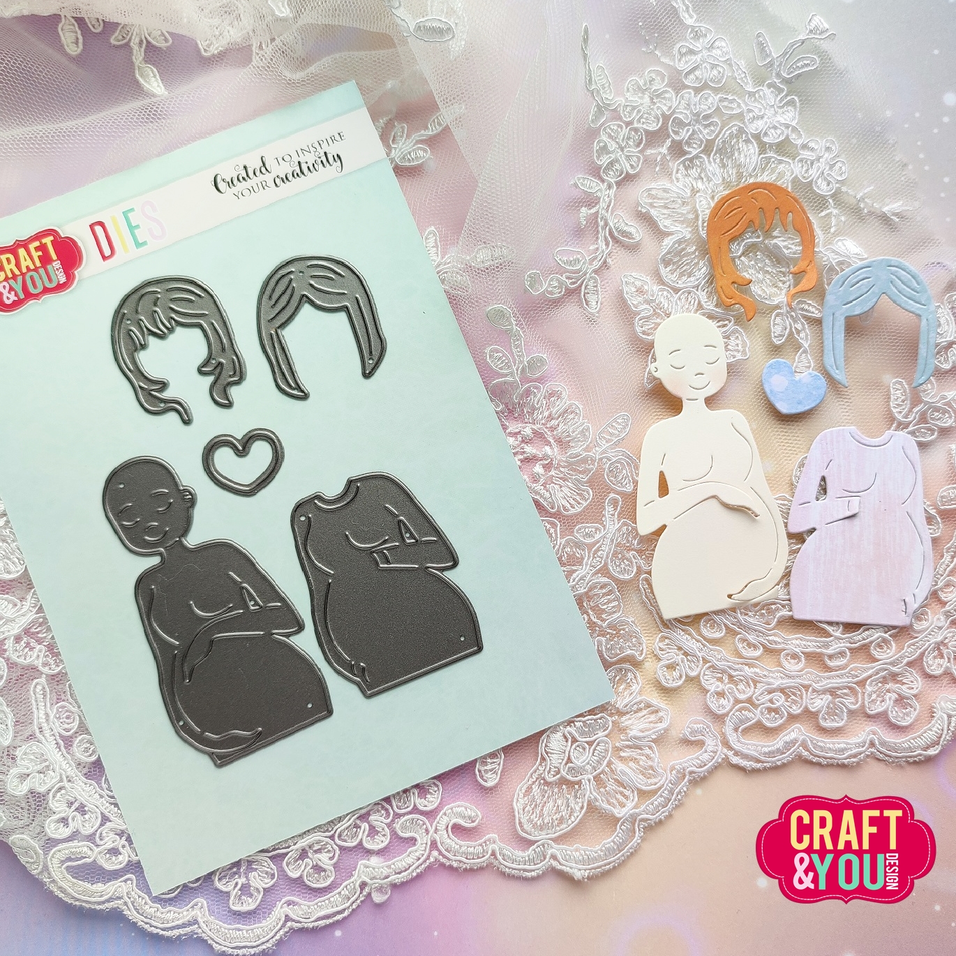 CW181 Cutting Die - Pregnant Woman - Craft&You Design