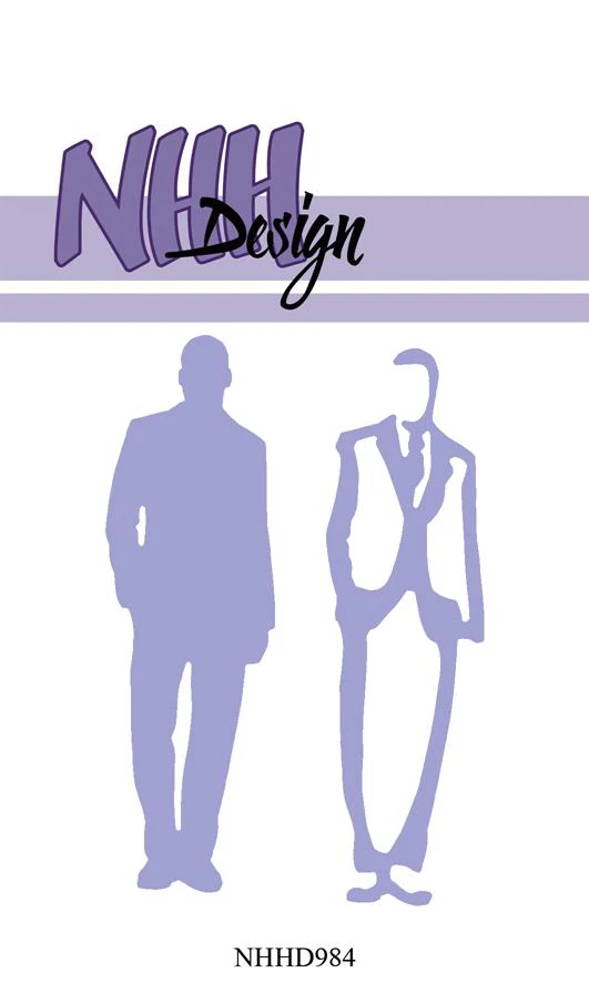 NHHD984 Dies NHH Design - "Layered Dies - Man in suit #1"