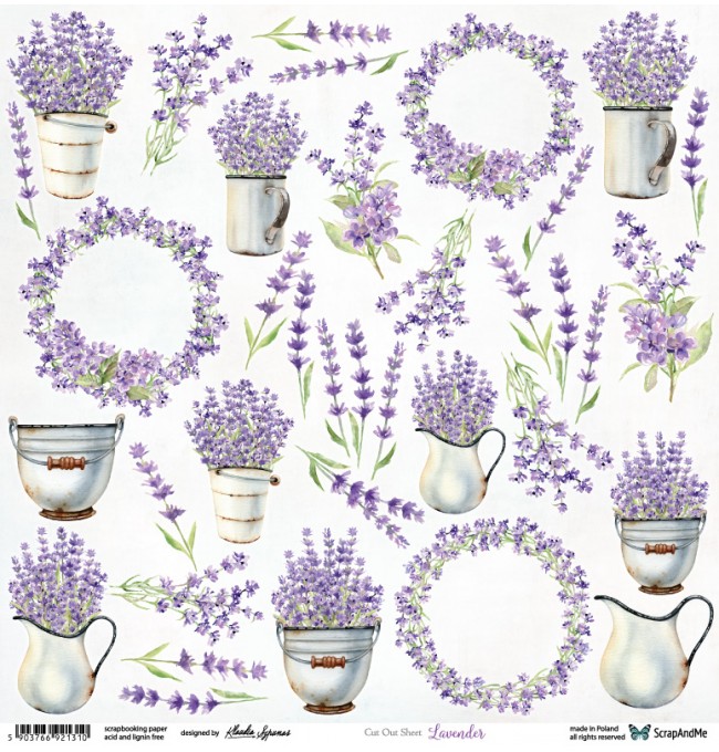 SP-14 Lavender Flowers ScrapAndMe