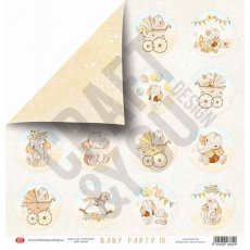 CP-BAPAR10 Elements for self-cutting out 12x12" Baby Party 10