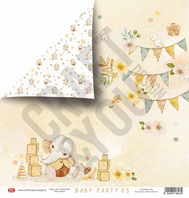 CPB-BAPAR15 Block 15x15 Craft&You Design - BABY PARTY