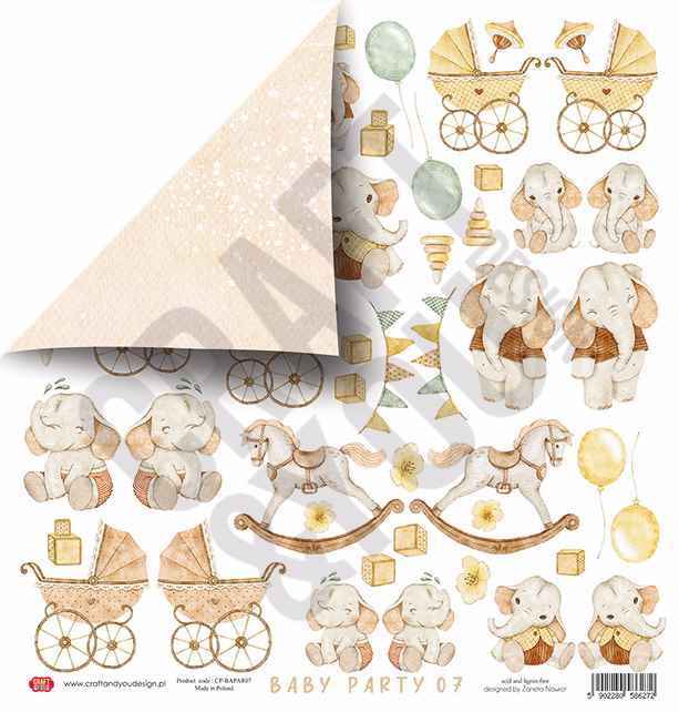CSET01-BAPAR-4 CREATIVE set 30,5x30,5cm Baby Party