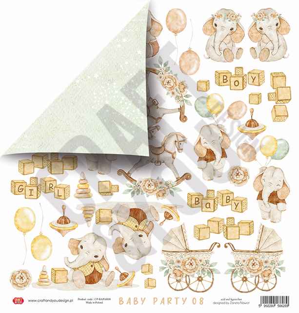 CSET01-BAPAR-4 CREATIVE set 30,5x30,5cm Baby Party