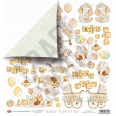 CP-BAPAR08 Elements for self-cutting out 12x12" Baby Party 08