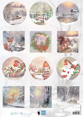EWK1292 A4 one side paper -Marianne Design -Winter wishes