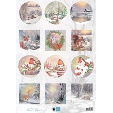 EWK1292  A4 one side paper -Marianne Design -Winter wishes