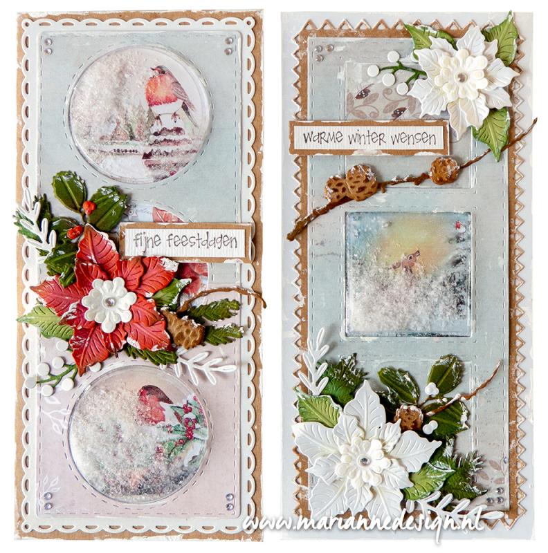 EWK1292 A4 one side paper -Marianne Design -Winter wishes