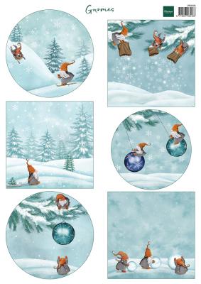 VK9595 A4 one side paper -Marianne Design - gnomes