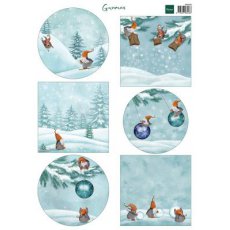 VK9595  A4 one side paper -Marianne Design - gnomes
