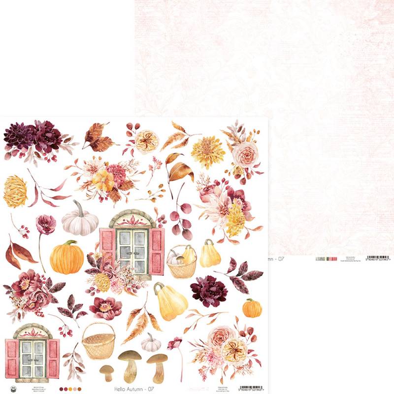 P13-HAU-07 Papier Hello Autumn,12x12"