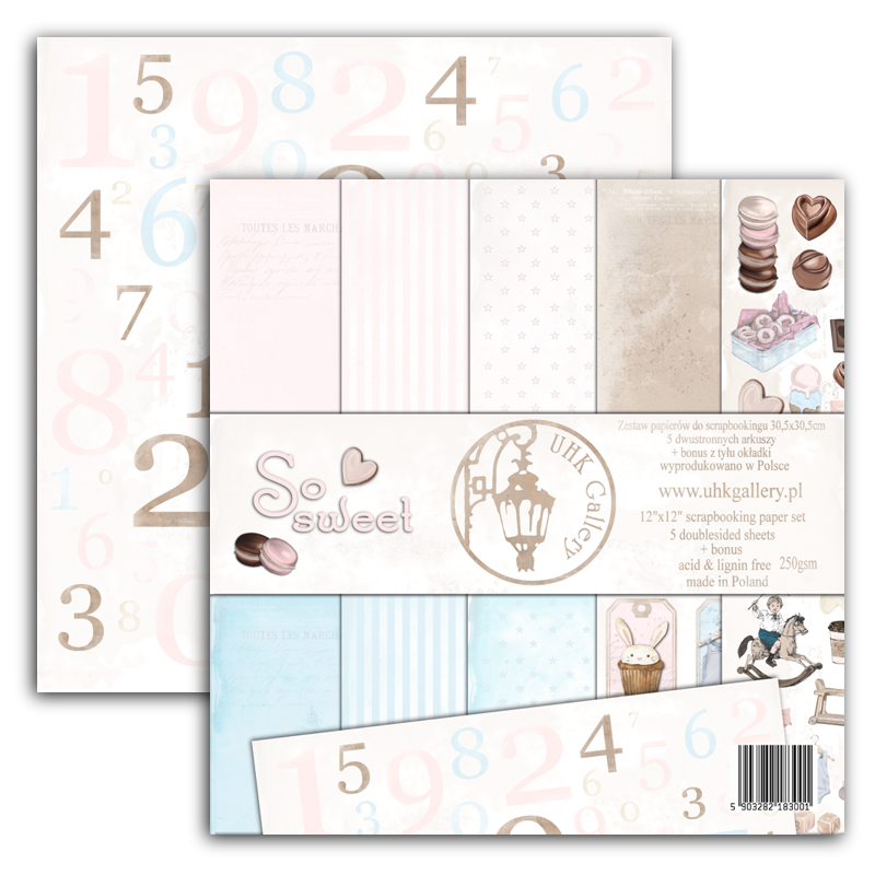 UHK-SS So Sweet - DOUBLE-SIDED PAPER SET 30.5 x 30.5 cm