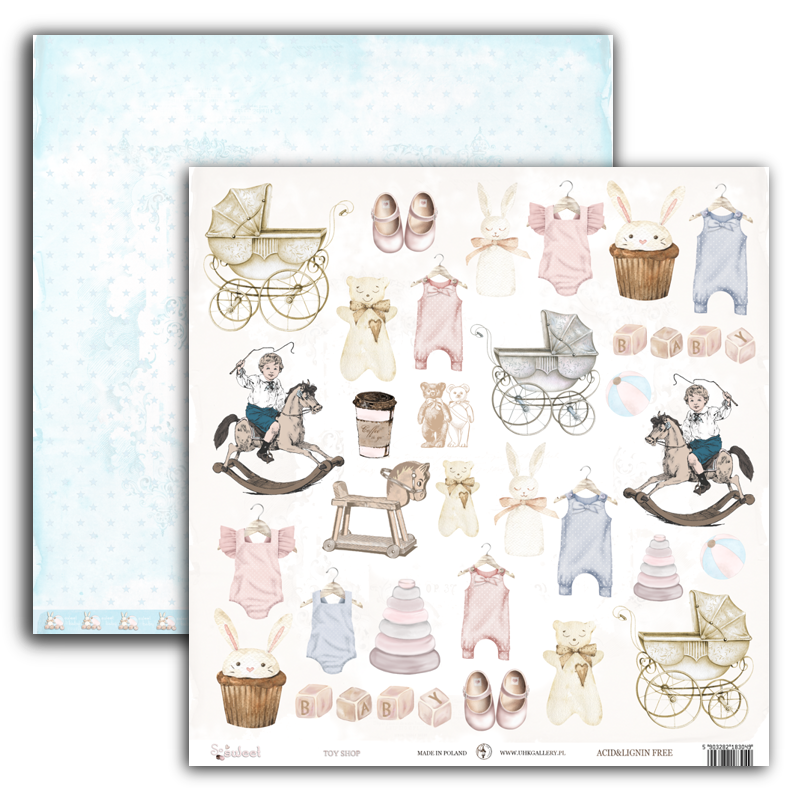 UHK-SS So Sweet - DOUBLE-SIDED PAPER SET 30.5 x 30.5 cm