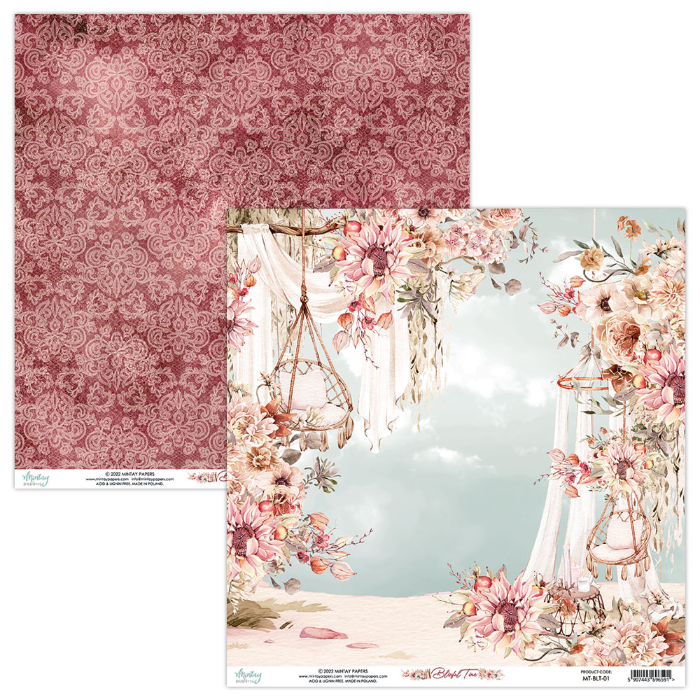 MT-BLT-08 Blissful Time - MINTAY pad of paper 15.2x15.2cm